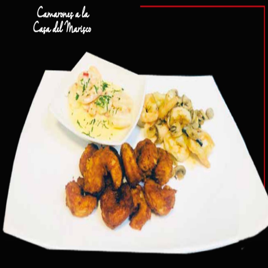 Plato de camarones de La Casa del Marisco