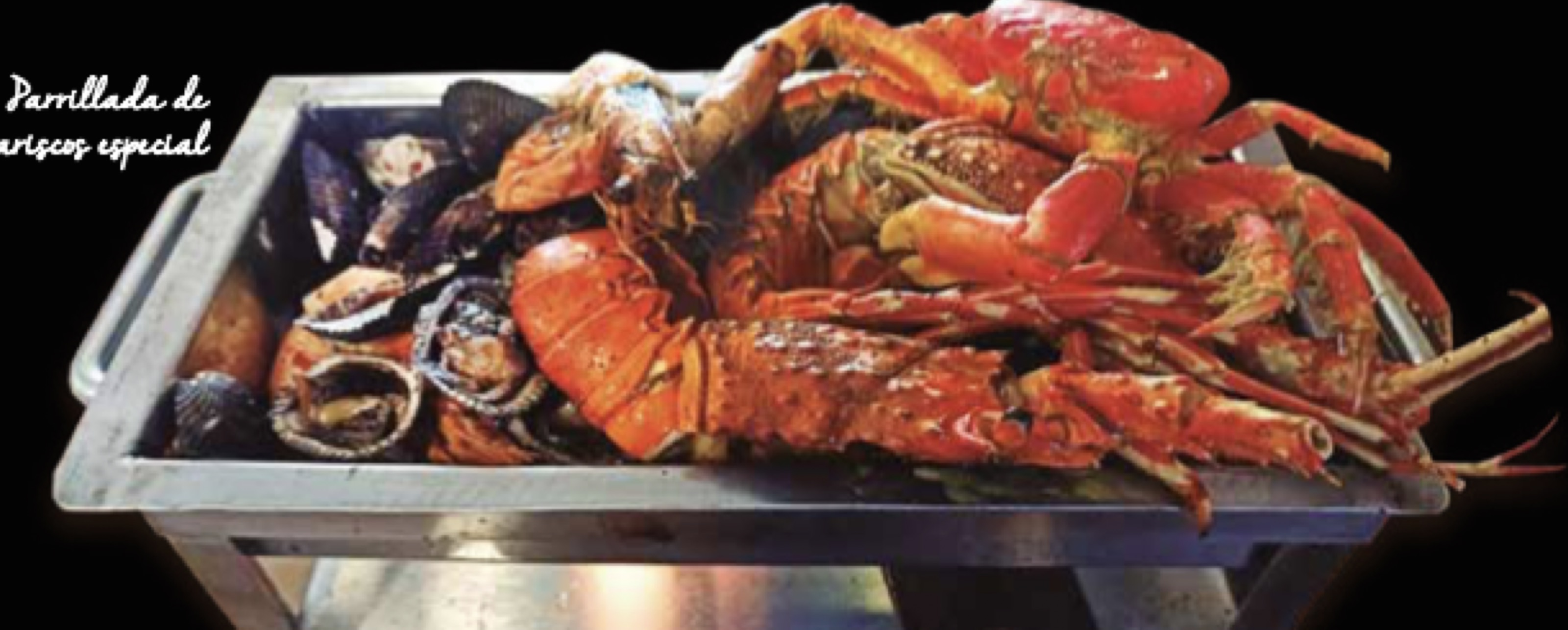 Composición promocional de mariscos